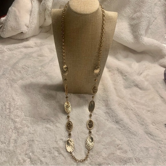Boho Necklace Long Gold-Tone & Bronze Beaded Perfect Condition Gorgeous! - Picture 7 of 16